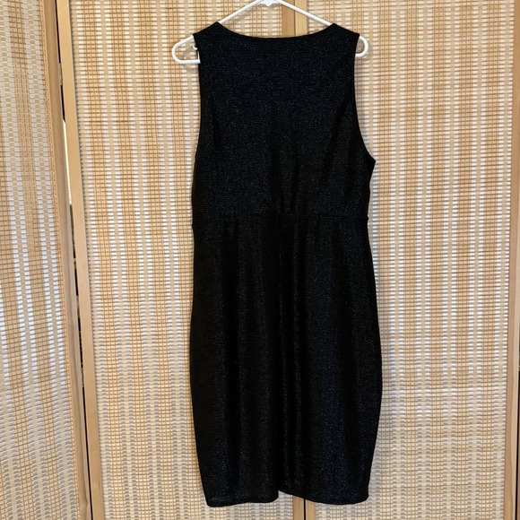 Torrid Womens 1/1X Dress Midi Black Sparkle Sleeveless Shift Formal Whimsigoth - Picture 4 of 11